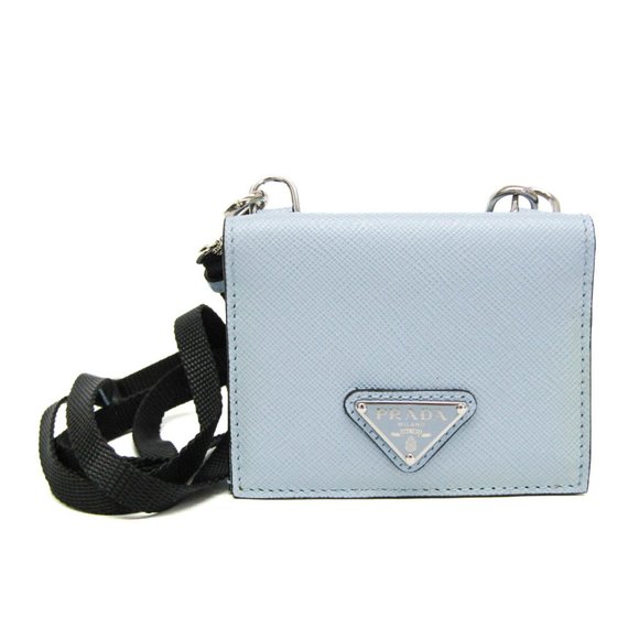 PRADA Blue Leather Saffiano Wallet - Picture 1 of 14